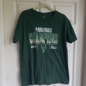 Fanatics Green NBA Finals Champions Tee